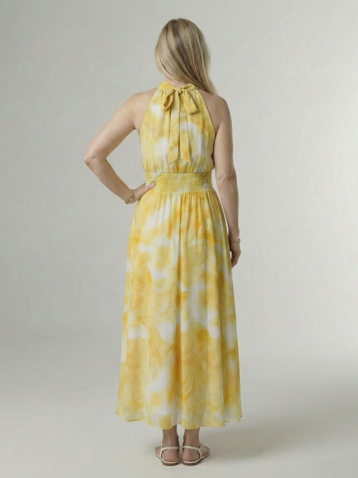 Sylin - Gathered Halter Midi Kleid