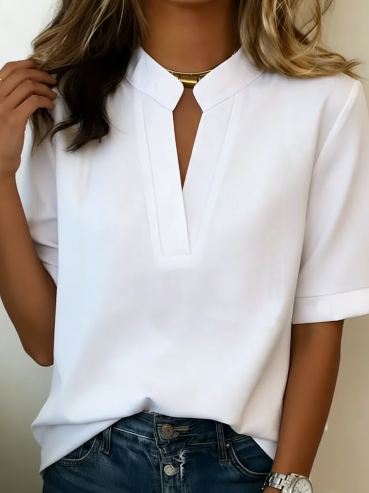 Loise - Elegante Bluse mit Raffiniertem Kragen