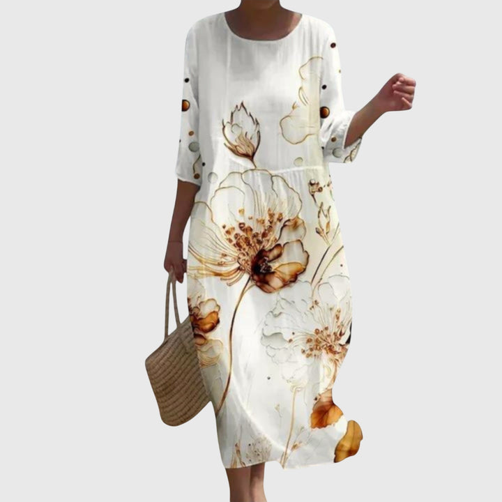 Desiree - Stilvolles Blumen-Maxikleid