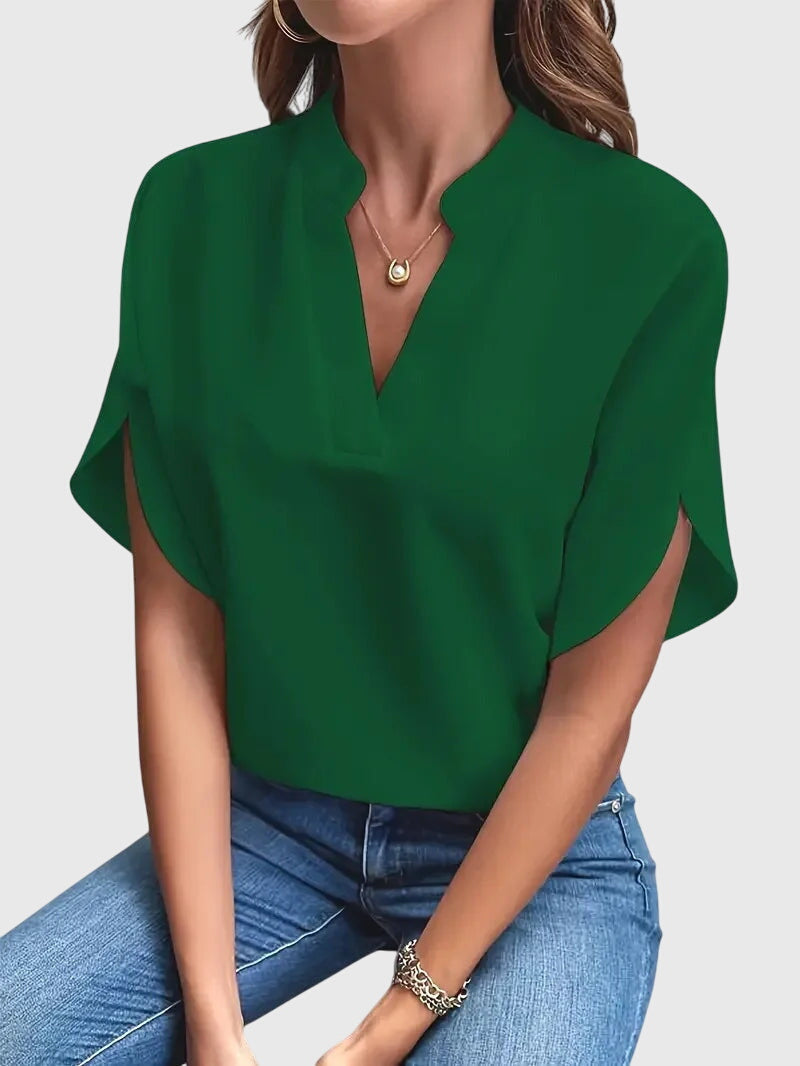 Elora - Weiches und elegantes V-Ausschnitt-Shirt