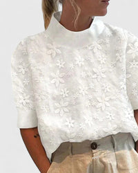 Denise - Elegante Bluse mit Stehkragen