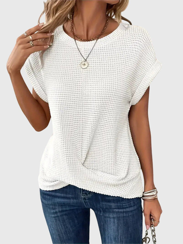 Bristol - Elegante Bluse mit Rundhalsausschnitt