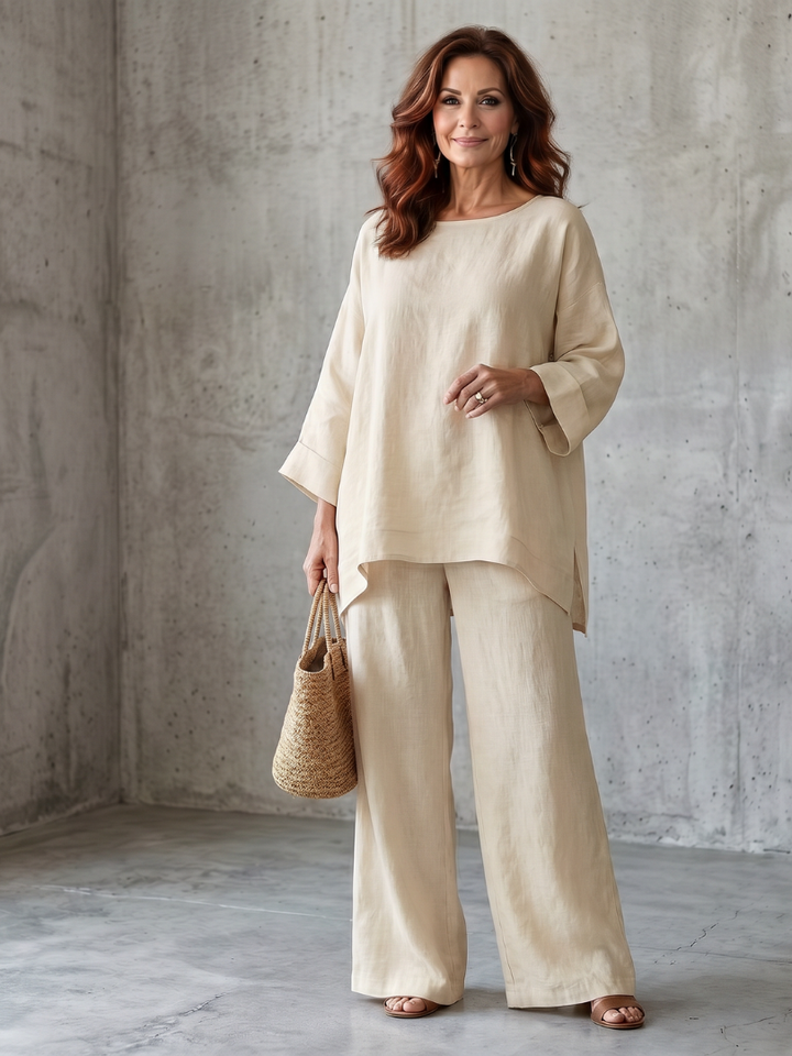 Prue - Oversized Tunika mit weitem Hosen-Set