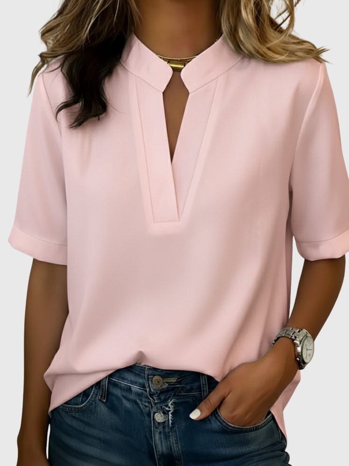 Loise - Elegante Bluse mit Raffiniertem Kragen