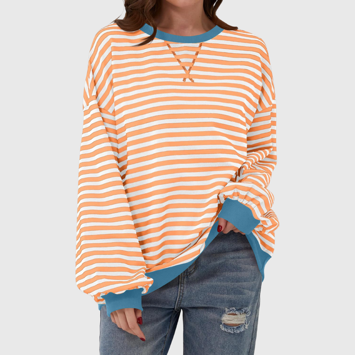 Martha - Übergrosses gestreiftes Sweatshirt in entspannter Passform