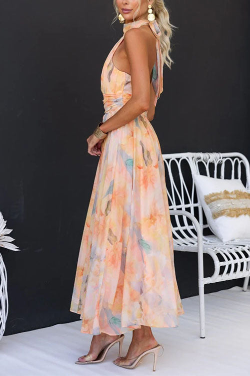 Elena - Bedrucktes Maxikleid