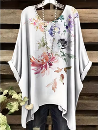 Michelle - Vintage Bohemian Floral Print Damen T-Shirt