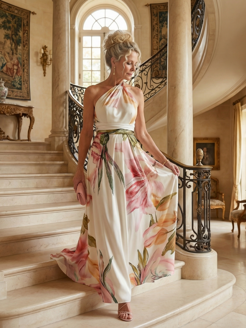 Amiel - Leichtes Floral-Maxikleid