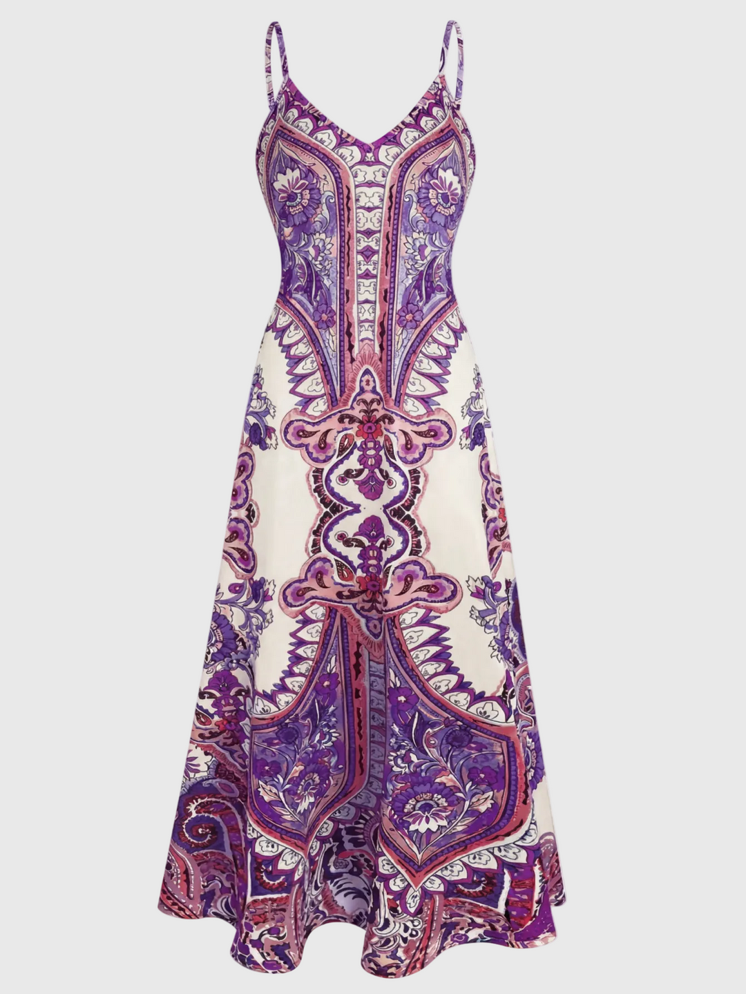 Skye - Boho Blumenmuster Ärmelloses Kleid