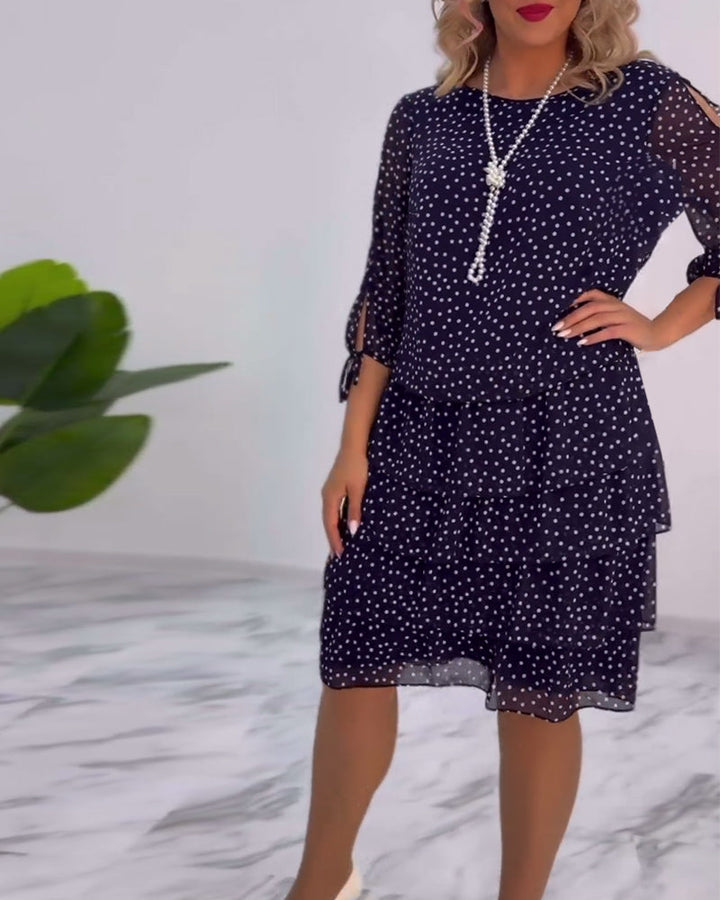 Tilly - Gepunktetes Schichtkleid