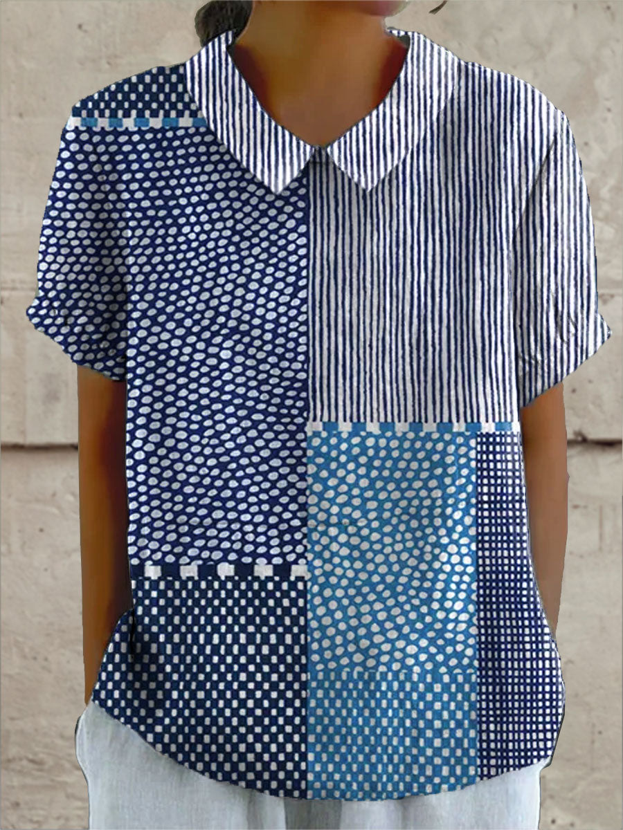 Ella - Patchwork Druckshirt