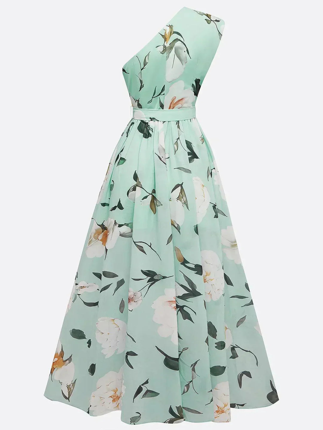 Julie - Florales One-Shoulder Maxikleid aus Chiffon