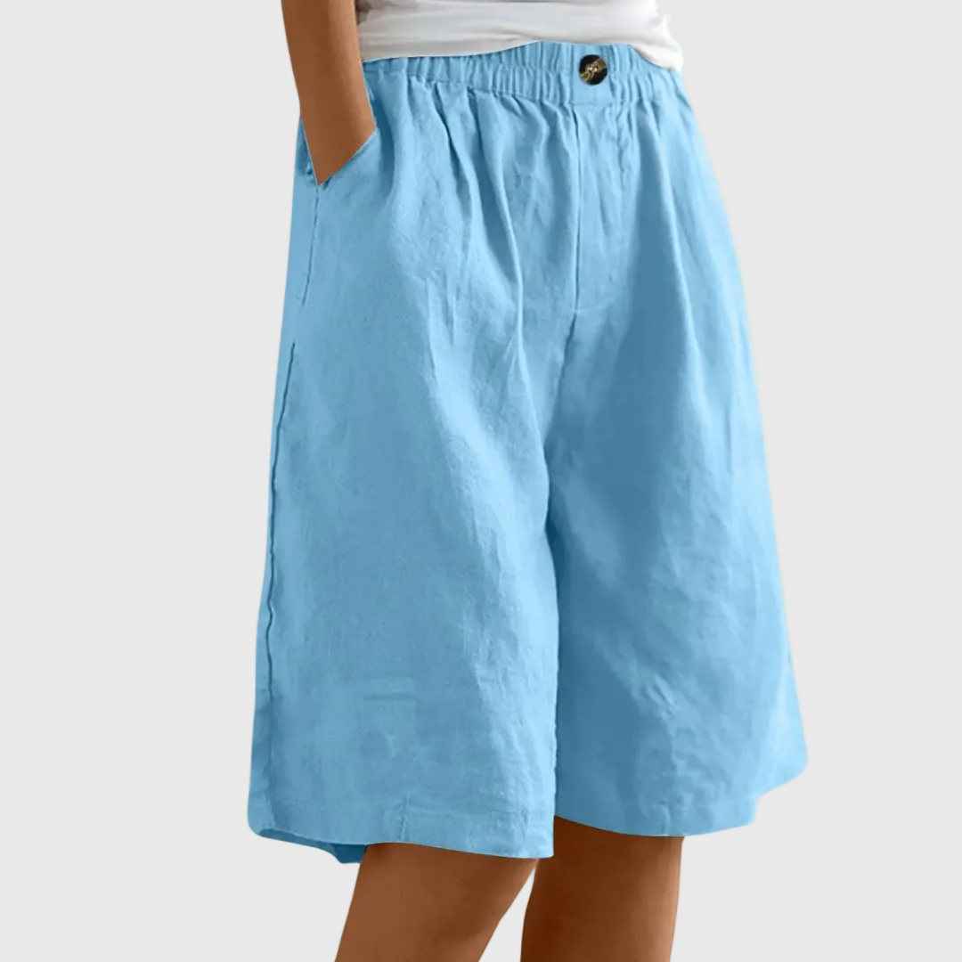 Miley - Elegante Baumwoll-Leinen Shorts