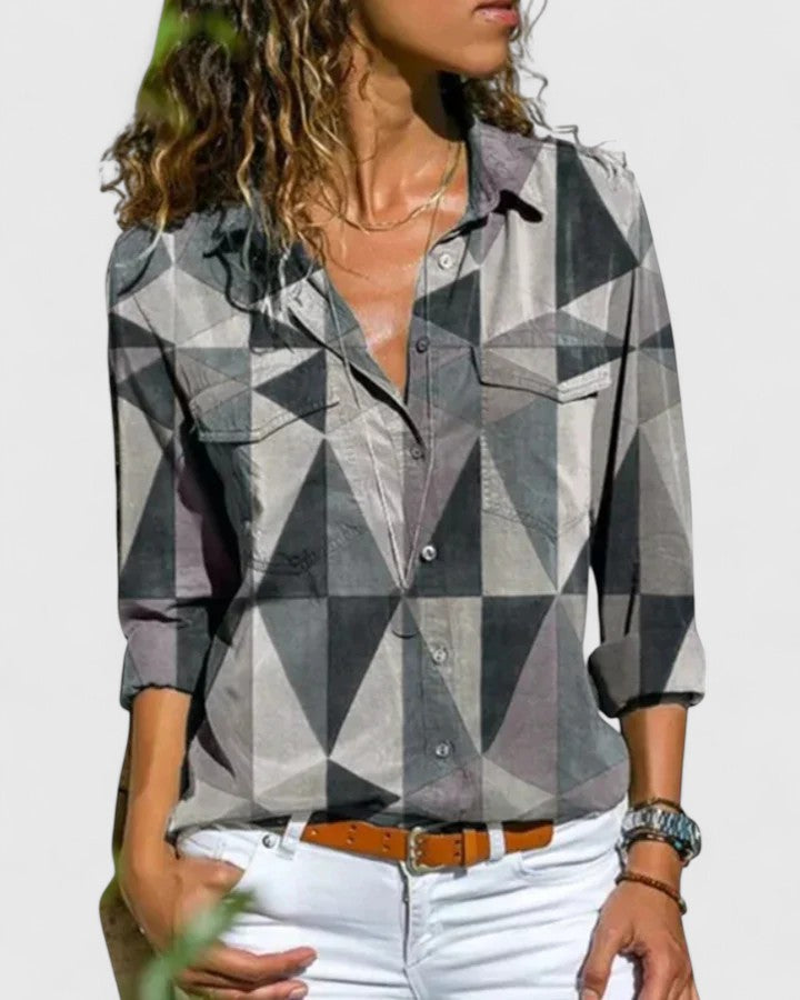 Marineblau - Elegante Bluse
