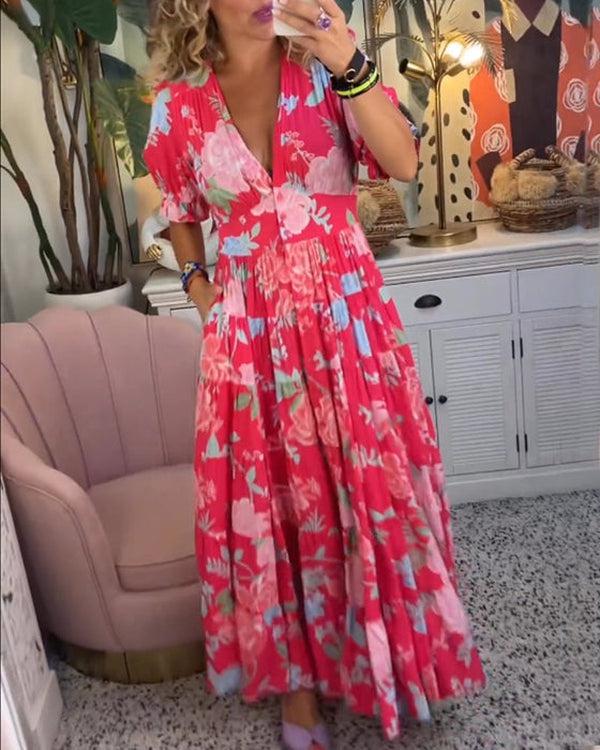 Floriana - Lebhaftes Blumenkleid