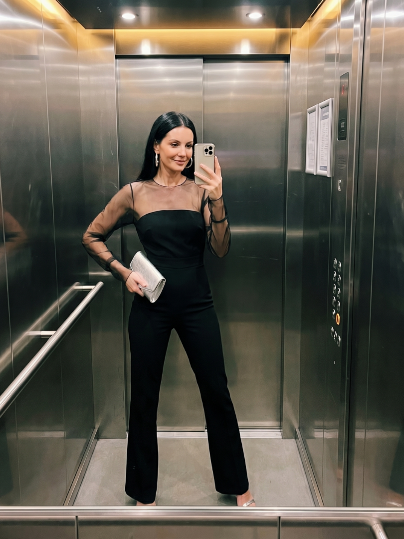 Oksana - Tailliertes Oberteil mit weitem Bein Jumpsuit