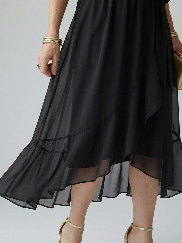 Elric - Leichtes Midi-Kleid mit Drapierung