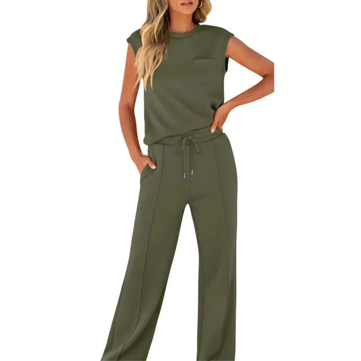 Lolly - Weiches schwarzes Lounge-Set, entspannte Passform, zweiteilig
