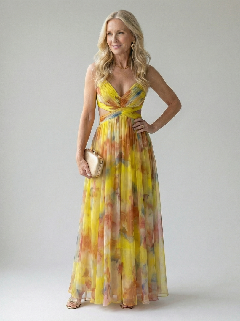 Isel - Soft Wrap Maxi Kleid