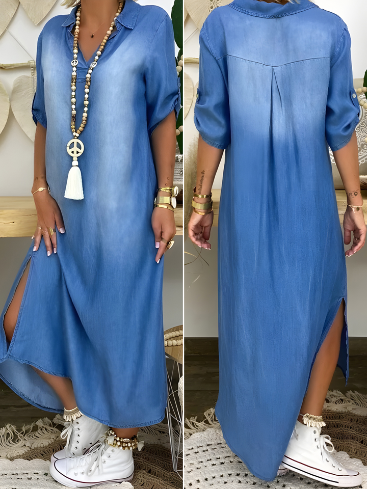 Lexi - Schickes Denim-Maxikleid