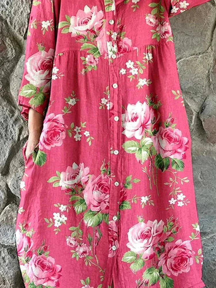 Maddie - Kunst Blumen Kleid