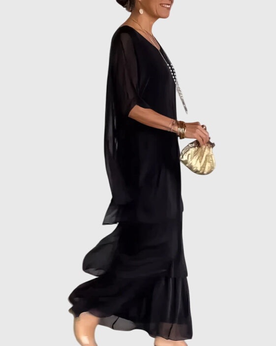Ella - Langes und Fliessendes Elegantes Kleid