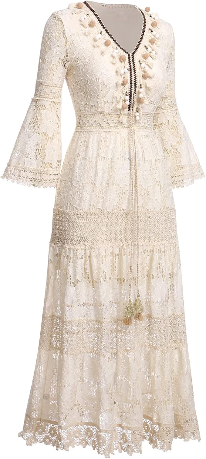 Amary - Boho Spitzenkleid