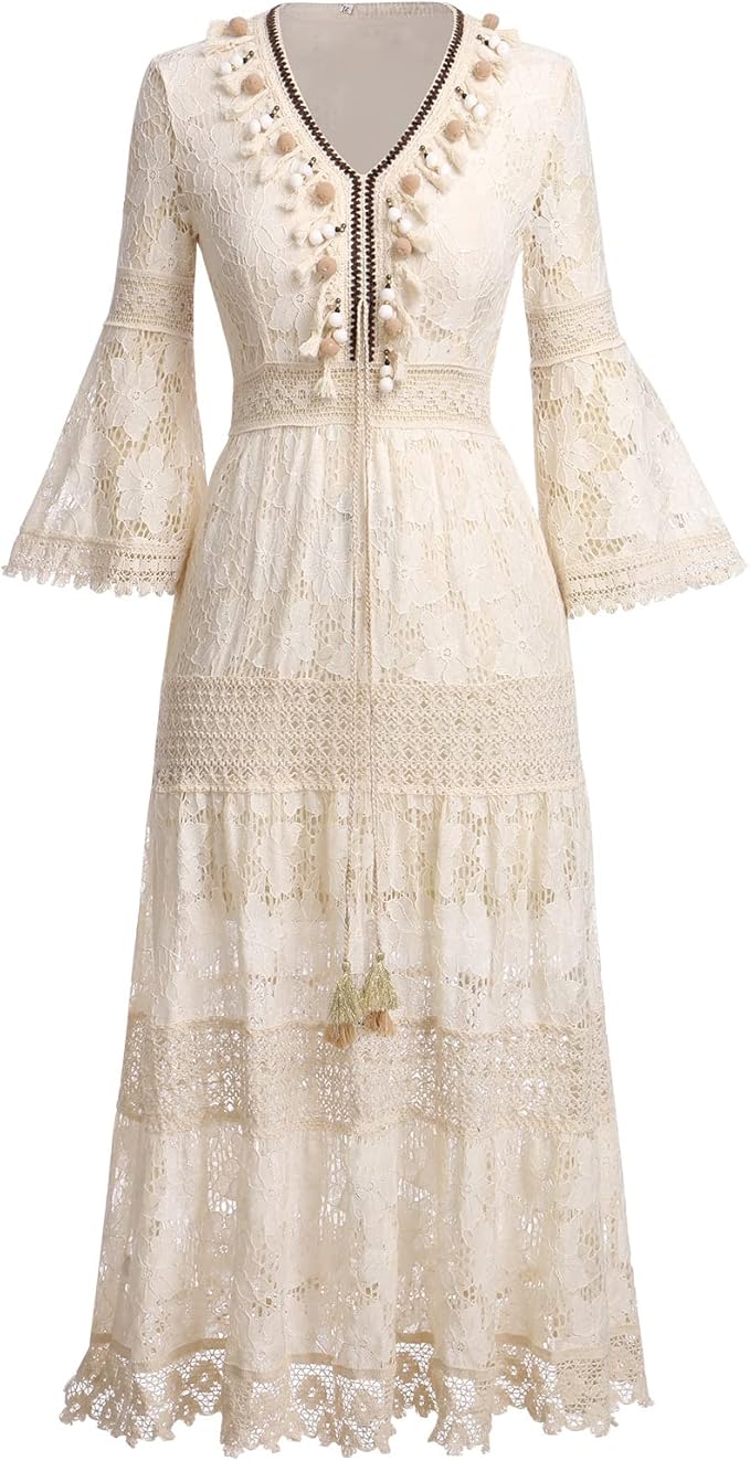Amary - Boho Spitzenkleid