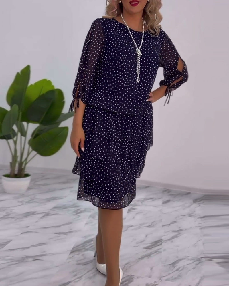 Tilly - Gepunktetes Schichtkleid