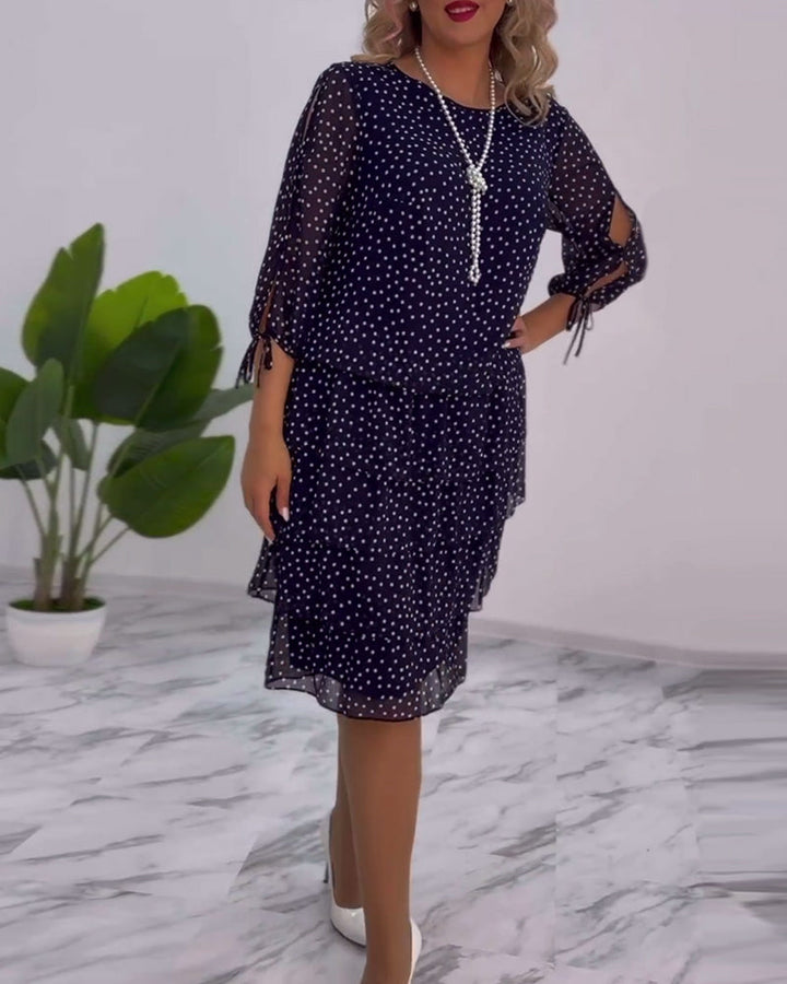Tilly - Gepunktetes Schichtkleid