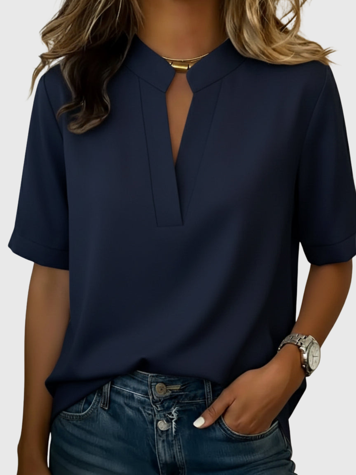 Loise - Elegante Bluse mit Raffiniertem Kragen