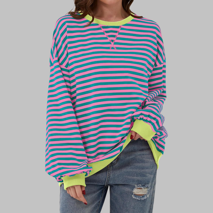 Martha - Übergrosses gestreiftes Sweatshirt in entspannter Passform