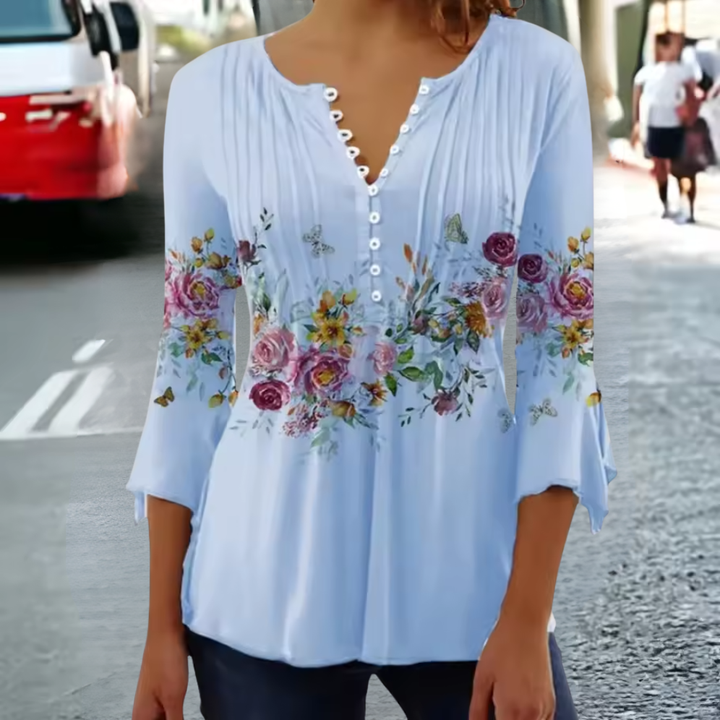 Adelle - Leichte Bluse mit floralen Details