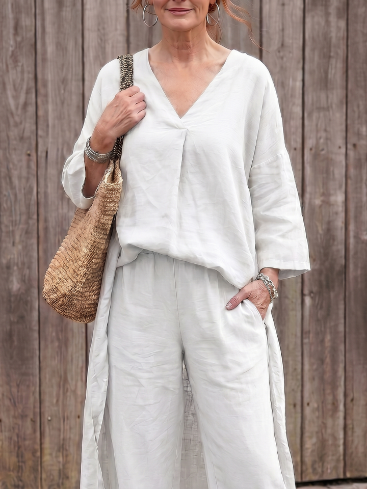 Onyx - Weites Tunika-Oberteil mit weitem Hosen-Set