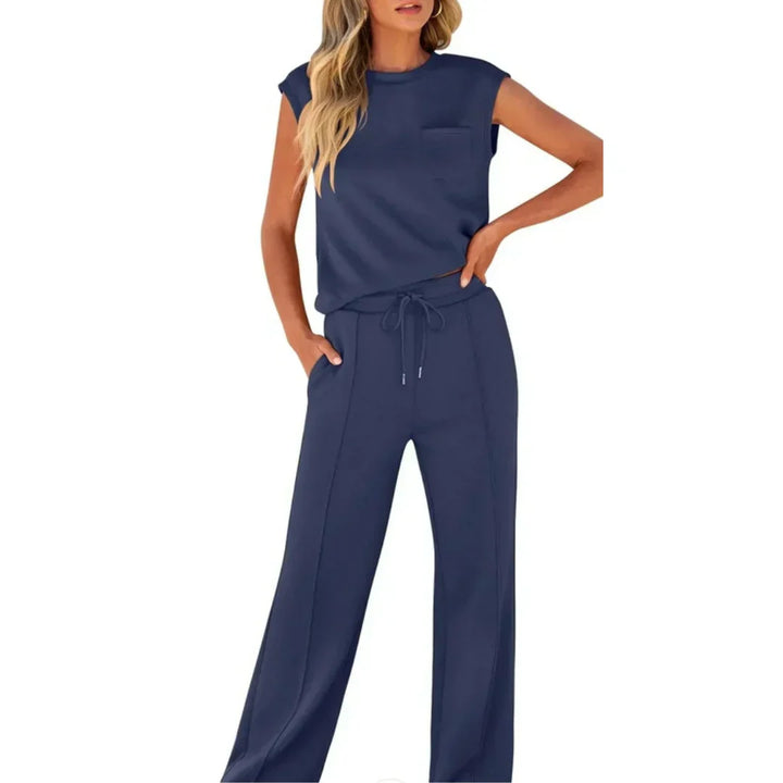 Lolly - Weiches schwarzes Lounge-Set, entspannte Passform, zweiteilig