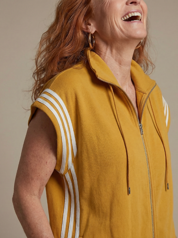 Lark - Jumpsuit mit Reissverschluss und Streifenpanel