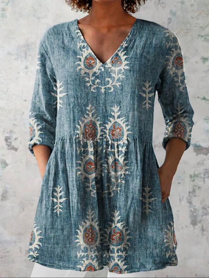 Maeve - Langarmshirt mit V-Ausschnitt