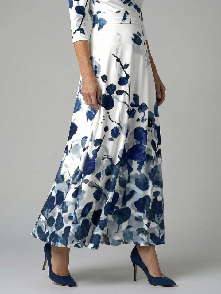 Celine - Midi-Kleid mit Wickelkragen