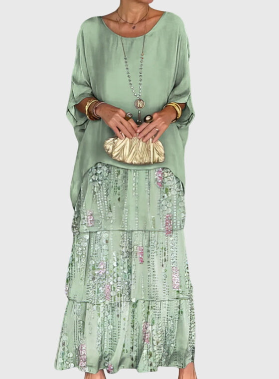Ella - Langes und Fliessendes Elegantes Kleid