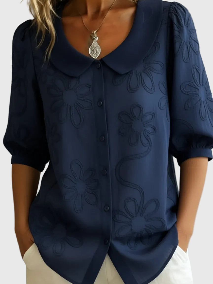 Vinica - Elegante florale, leichte Bluse