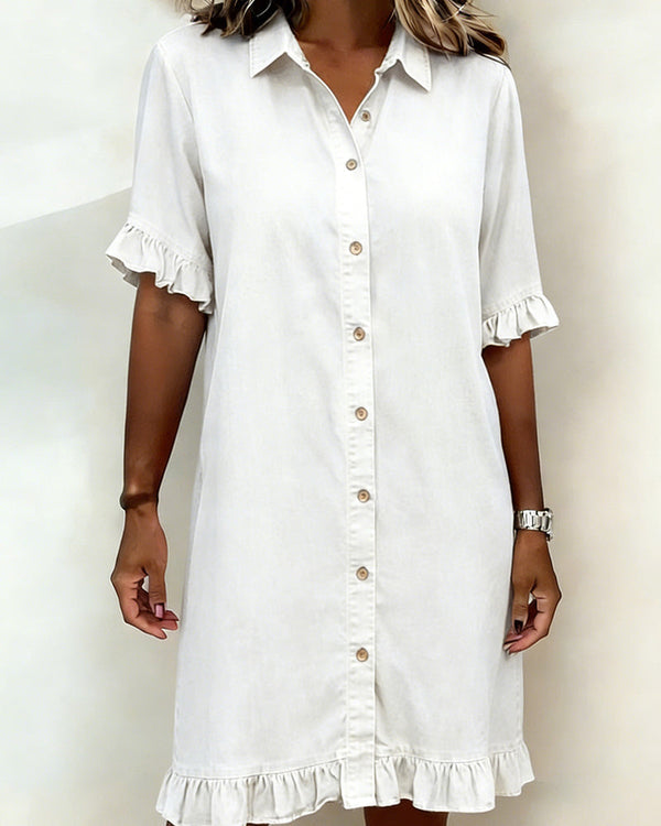Zandrea - Bequemes Denim-Kleid mit schmeichelhaftem Schnitt