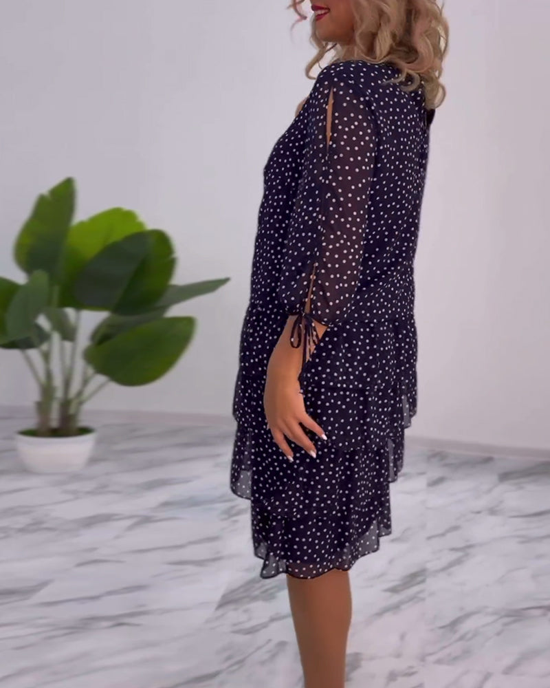 Tilly - Gepunktetes Schichtkleid