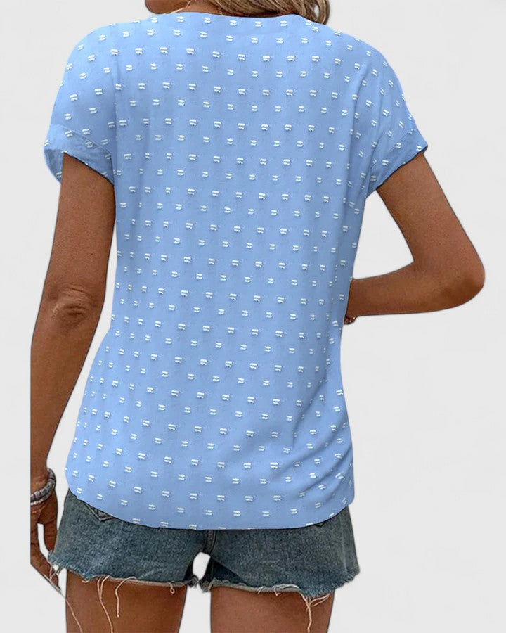 Thea - Bequemes V-Ausschnitt-Shirt