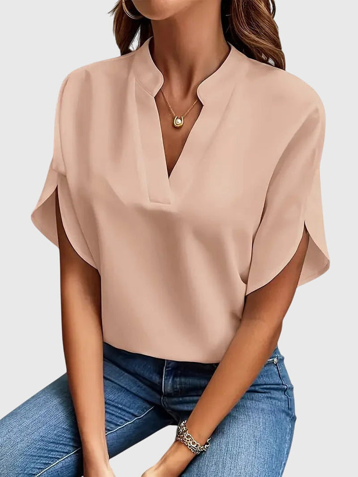 Elora - Weiches und elegantes V-Ausschnitt-Shirt
