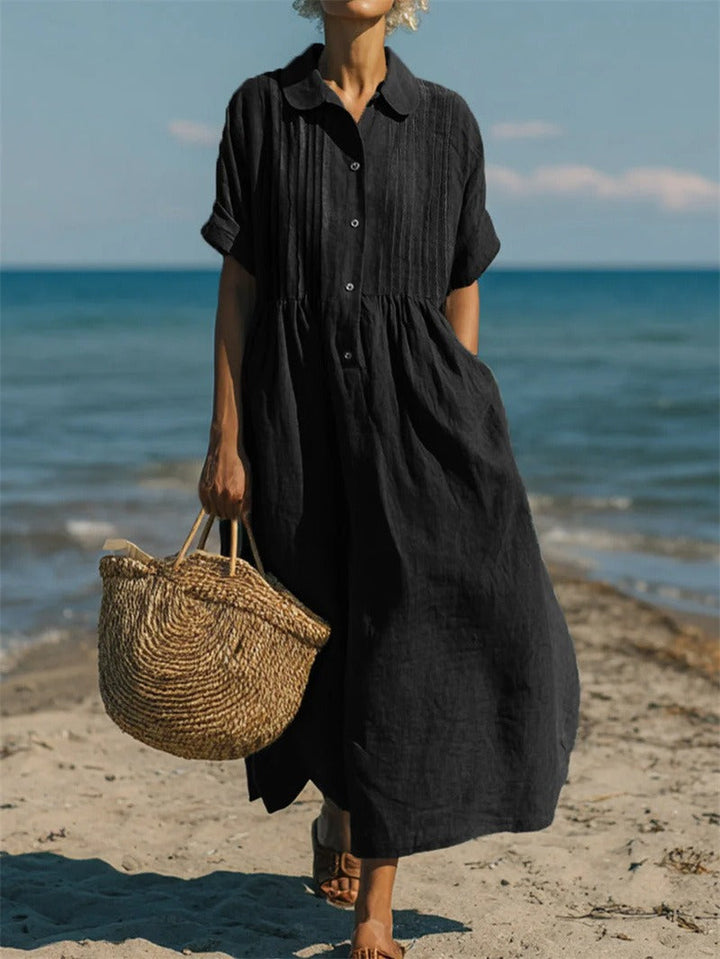 Joannah - Baumwoll-Knopfhemdkleid