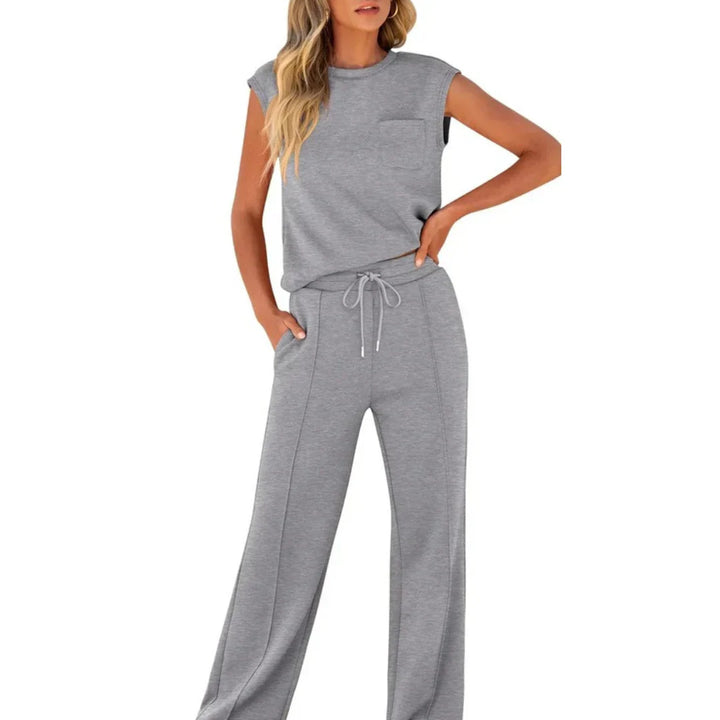 Lolly - Weiches schwarzes Lounge-Set, entspannte Passform, zweiteilig