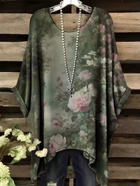 Aurelia - Vintage Bohemian Floral Print Damen T-Shirt