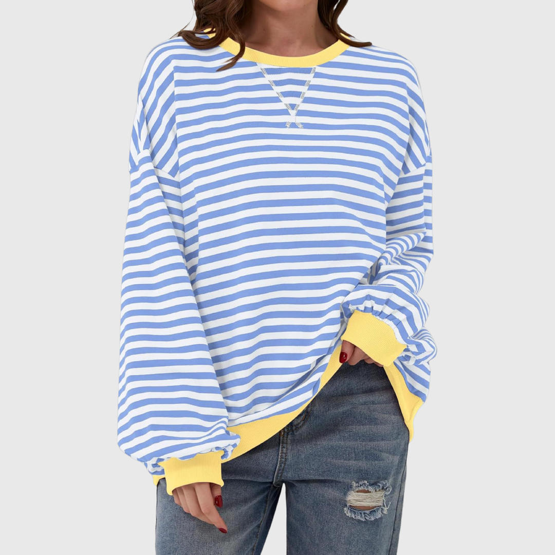 Martha - Übergrosses gestreiftes Sweatshirt in entspannter Passform