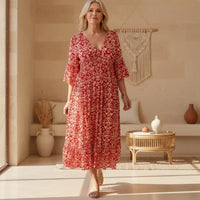Lillia - Boho Bedrucktes Kleid
