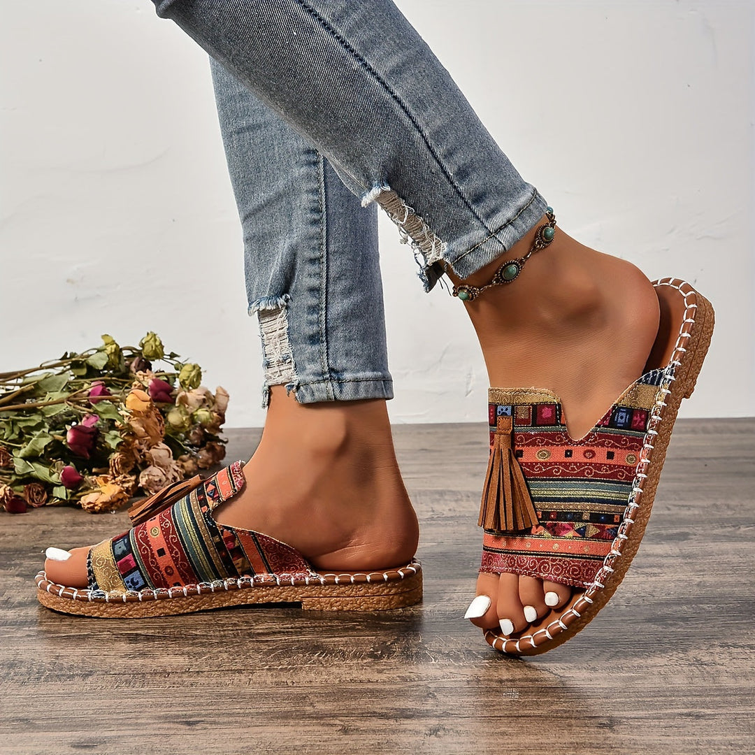 Addison - Boho-Tassel-Sandalen